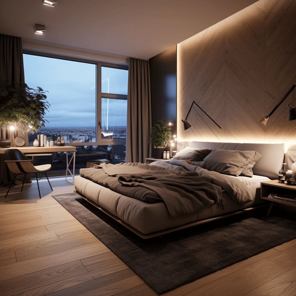 A modern bedroom