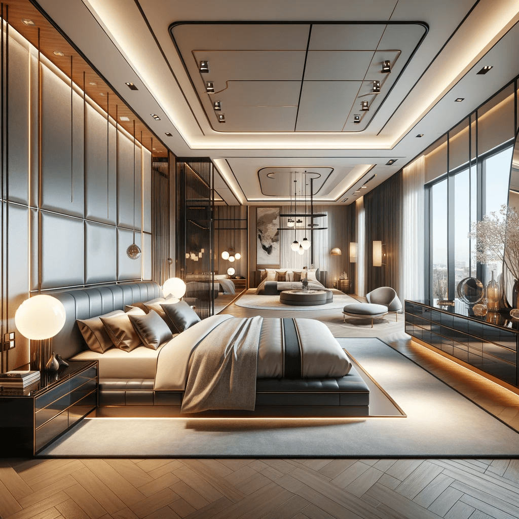 a bedroom designed in a contemporary style