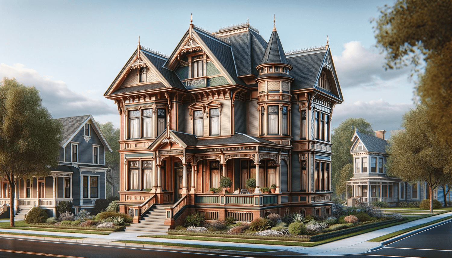 a house designed in a victorian style