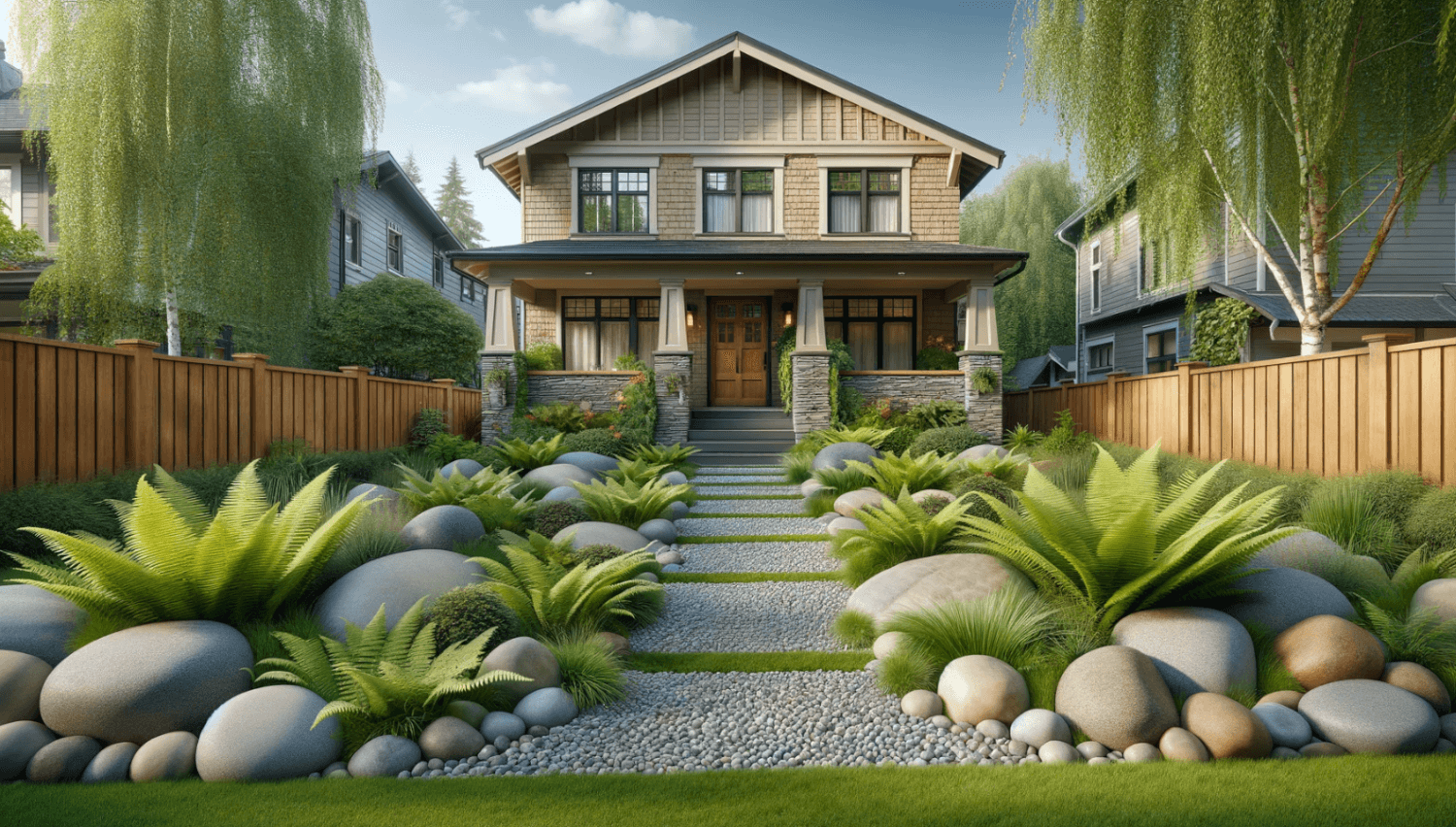 Transform Your Front Yard: Front Garden Design Ideas Using AI ...