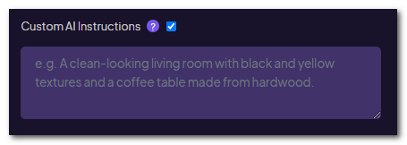 Add custom AI instruction if you want