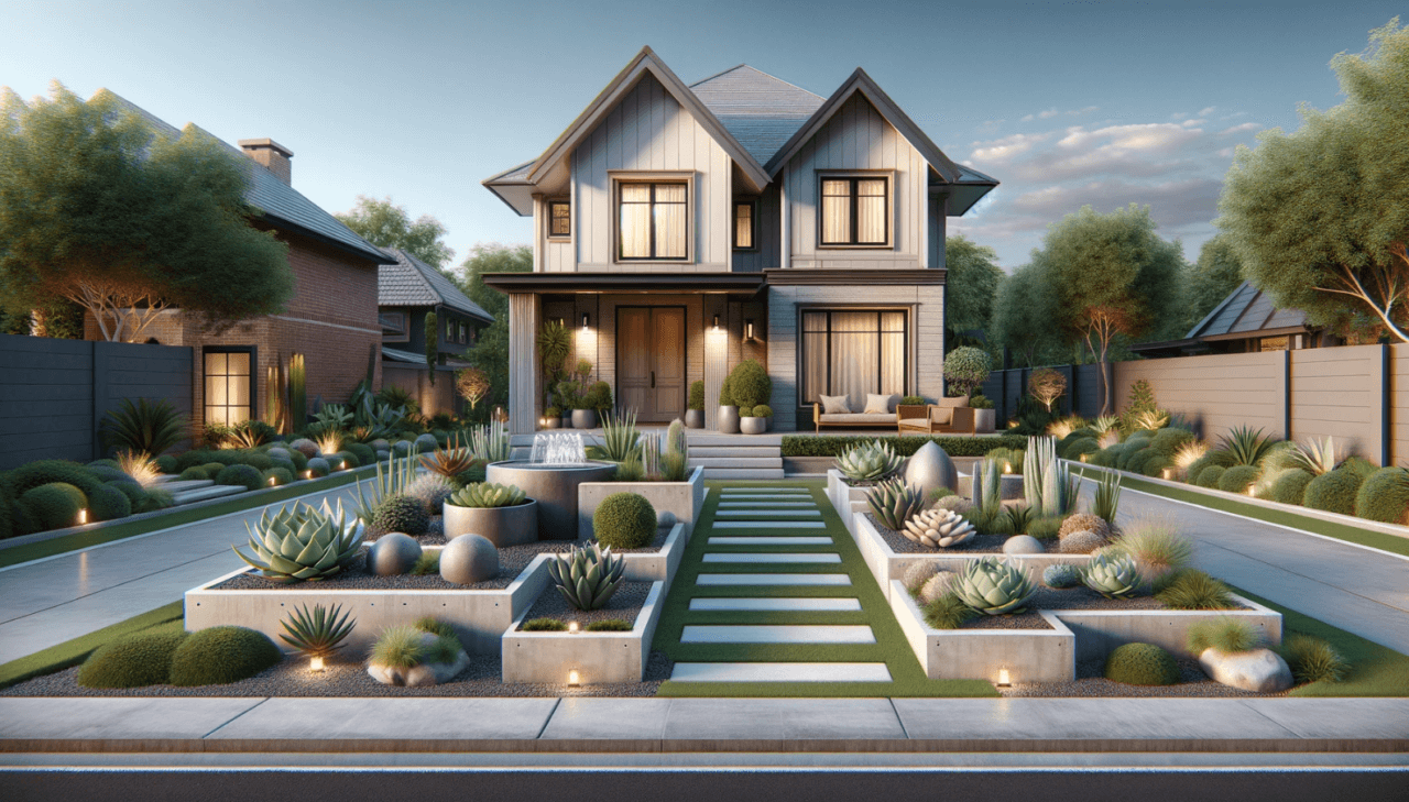 Transform Your Front Yard: Front Garden Design Ideas Using AI ...