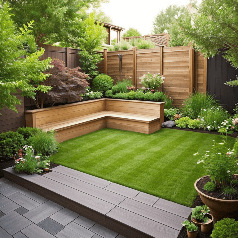 american-backyard-garden a front yard designed in a american design