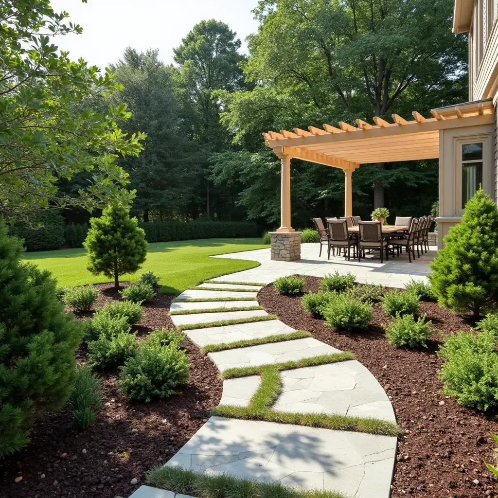 3 Charming red A-frame house with pond and lush greenery