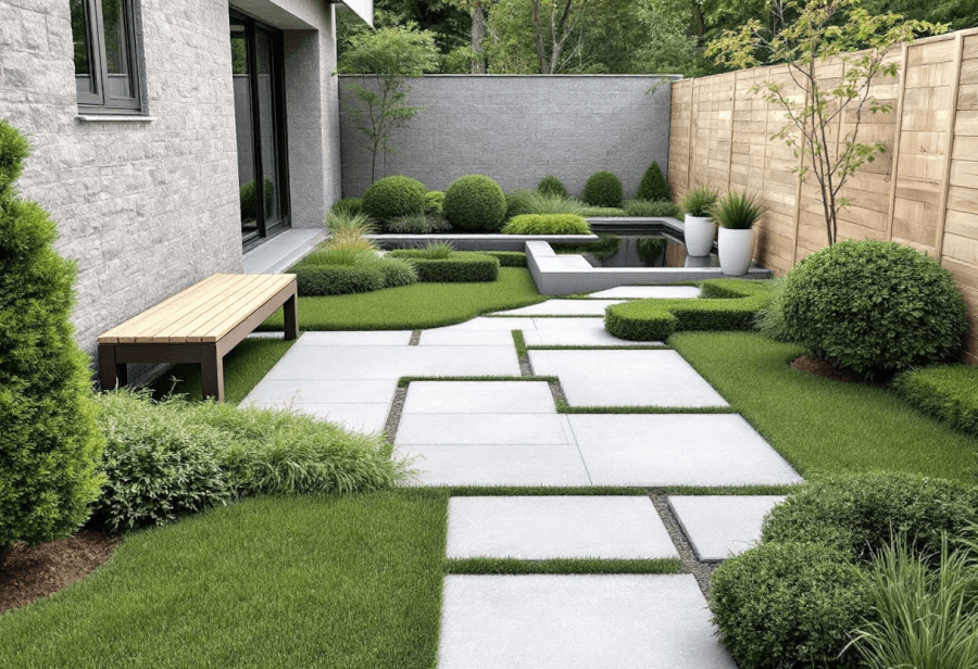 another garden designed in a minimalist style