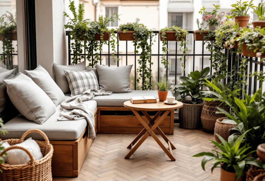 a small balcony