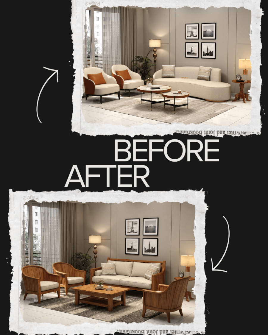 a before and after for a landscapers/gardeners project