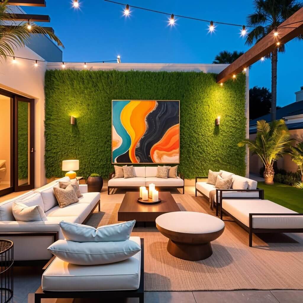 a backyard designed by Ajah using HomeDesignsAI