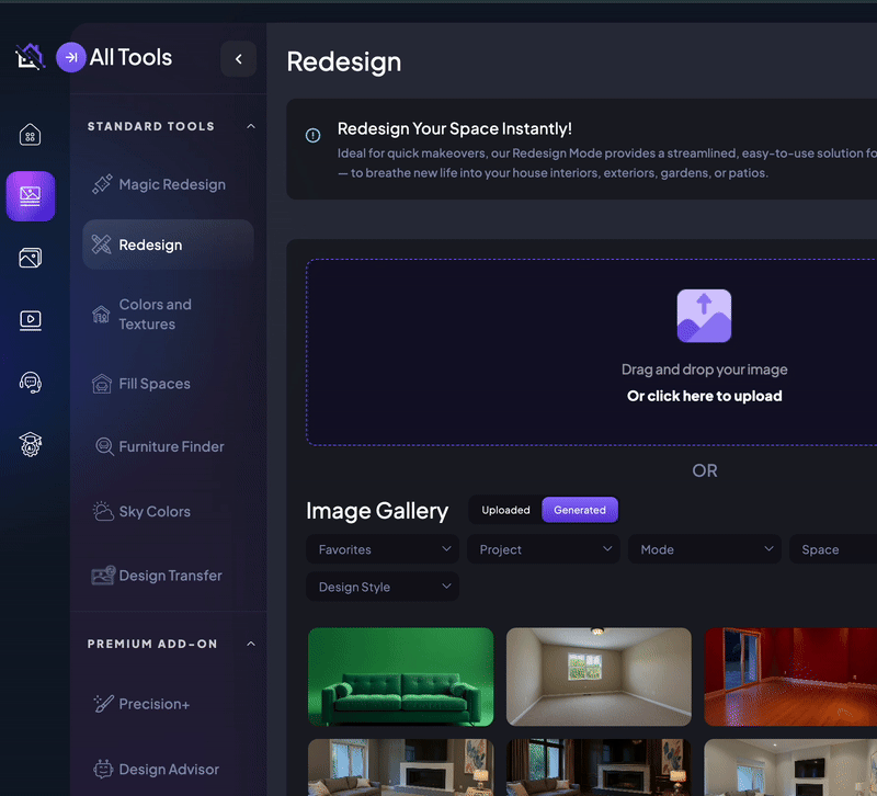 the tooltips and descriptions for each module