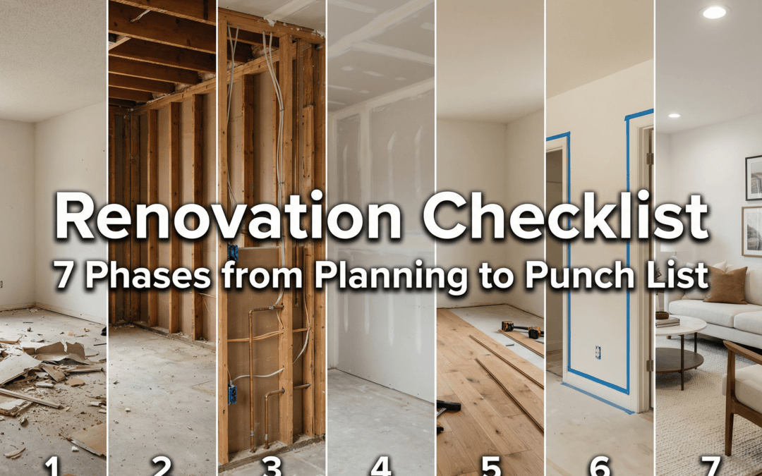Renovation Checklist: 7 Phases from Planning to Punch List