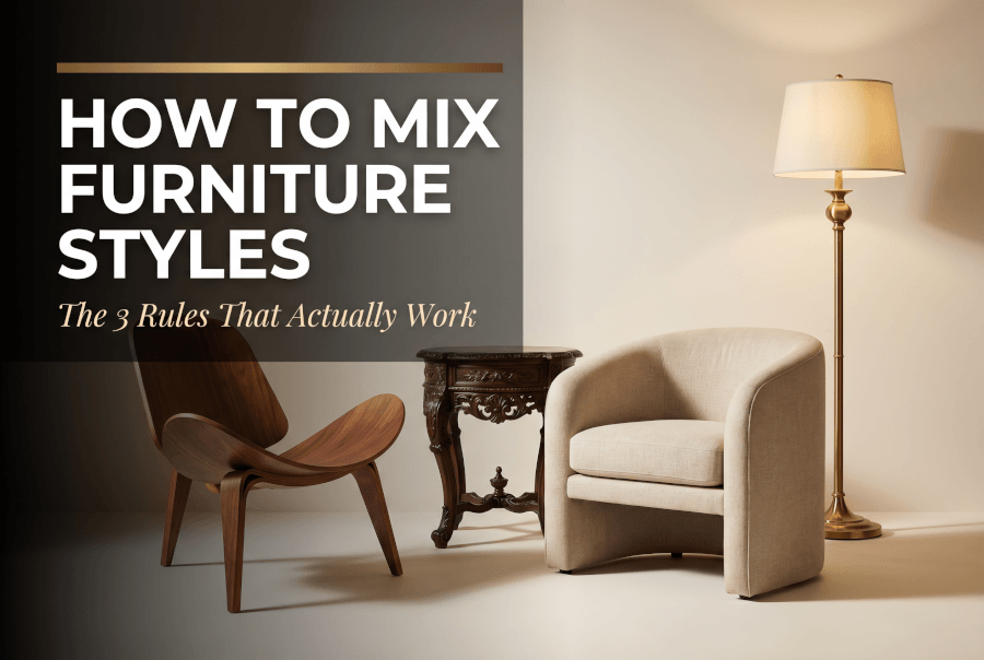 How to Mix Furniture Styles: The 3 Rules That Actually Work